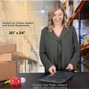 (25) 20" x 24" Clear Polybags - 2 Mil